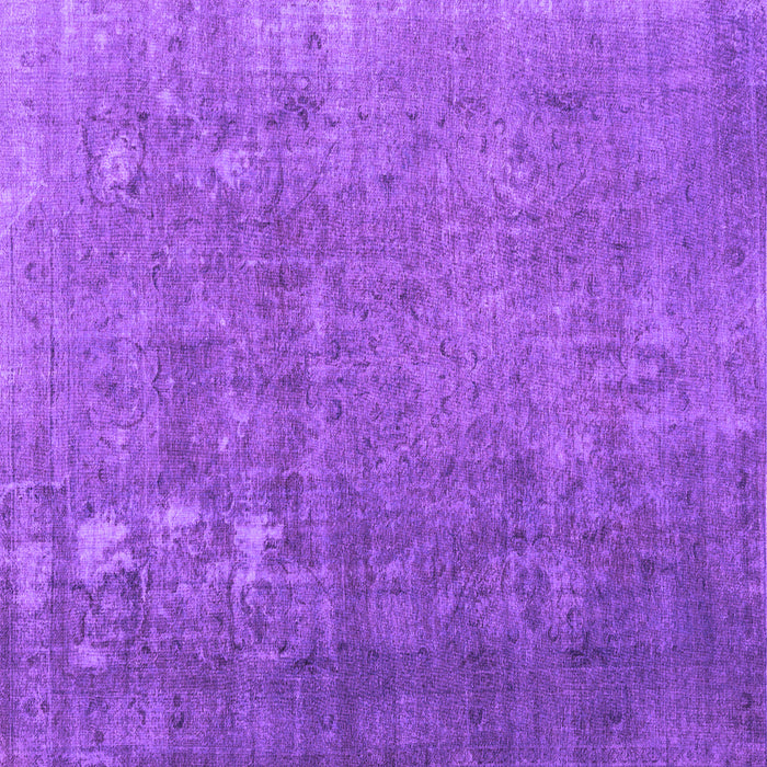 Square Machine Washable Persian Purple Bohemian Area Rugs, wshcon1186pur