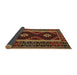 Thickness of Contemporary Saffron Red Oriental Rug, con1187