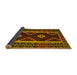 Sideview of Oriental Yellow Traditional Rug, con1187yw