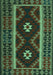 Oriental Turquoise Traditional Rug, con1187turq