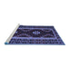 Sideview of Machine Washable Oriental Blue Traditional Rug, wshcon1187blu