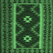 Square Oriental Emerald Green Traditional Rug, con1187emgrn