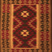 Serging Thickness of Oriental Orange Traditional Rug, con1187org