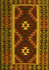 Oriental Yellow Traditional Rug, con1187yw