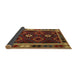 Thickness of Contemporary Saffron Red Oriental Rug, con1188