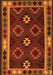 Serging Thickness of Machine Washable Oriental Orange Traditional Area Rugs, wshcon1188org