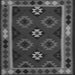 Round Machine Washable Oriental Gray Traditional Rug, wshcon1188gry