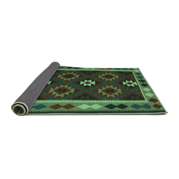 Sideview of Oriental Turquoise Traditional Rug, con1188turq