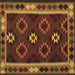 Square Machine Washable Oriental Brown Traditional Rug, wshcon1188brn