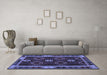 Machine Washable Oriental Blue Traditional Rug in a Living Room, wshcon1188blu