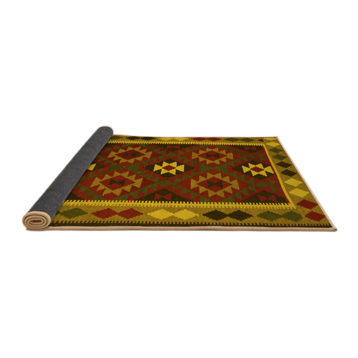 Sideview of Oriental Yellow Traditional Rug, con1188yw