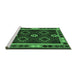 Sideview of Machine Washable Oriental Emerald Green Traditional Area Rugs, wshcon1188emgrn