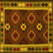 Square Oriental Yellow Traditional Rug, con1188yw