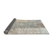 Thickness of Contemporary Pale Silver Gray Patchwork Rug, con1189