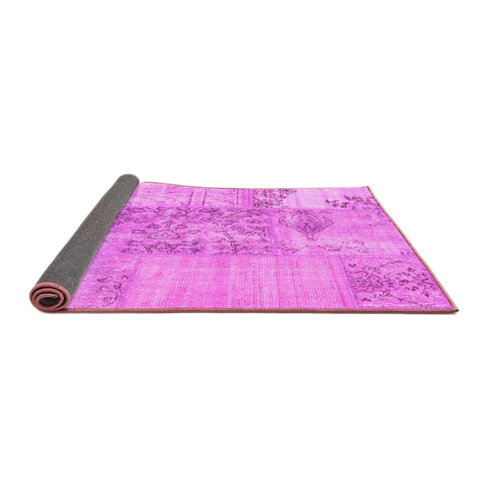 Sideview of Patchwork Pink Transitional Rug, con1189pnk