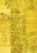 Patchwork Yellow Transitional Rug, con1189yw