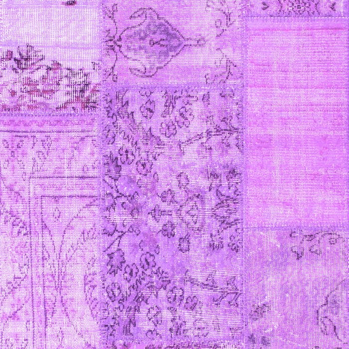 Machine Washable Patchwork Purple Transitional Area Rugs, wshcon1189pur