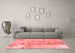 Transitional Red Washable Rugs
