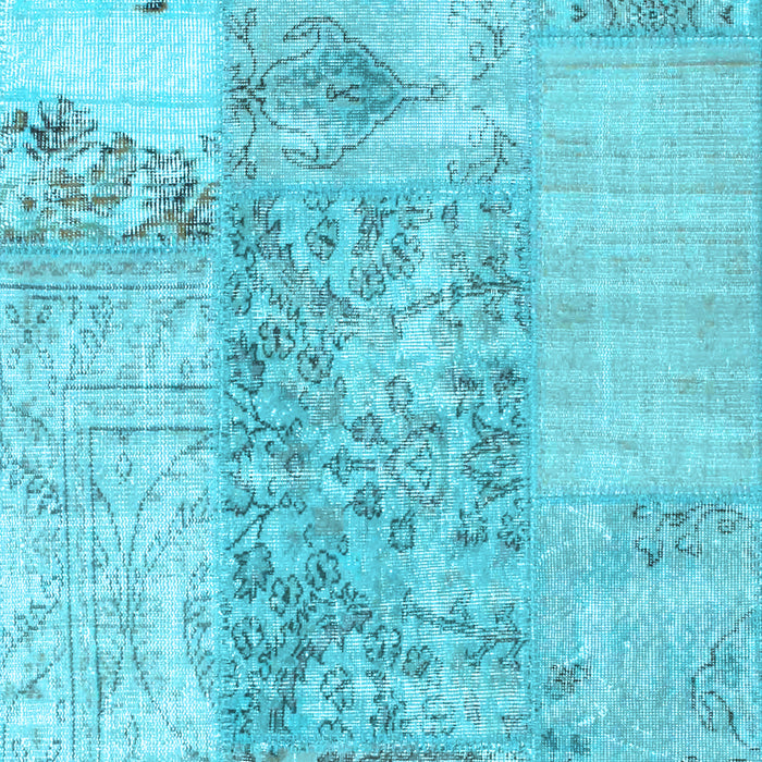 Patchwork Light Blue Transitional Rug, con1189lblu