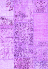 Patchwork Purple Transitional Rug, con1189pur