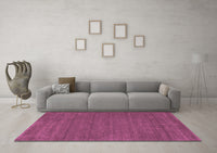 Machine Washable Abstract Pink Contemporary Rug, wshcon118pnk
