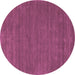 Round Machine Washable Abstract Pink Contemporary Rug, wshcon118pnk