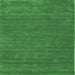 Square Abstract Emerald Green Contemporary Rug, con118emgrn
