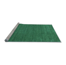Sideview of Machine Washable Abstract Light Blue Contemporary Rug, wshcon118lblu