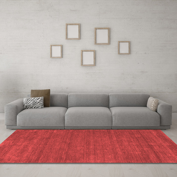 Contemporary Red Washable Rugs