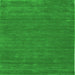 Serging Thickness of Abstract Green Contemporary Rug, con118grn