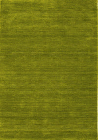 Abstract Yellow Contemporary Rug, con118yw