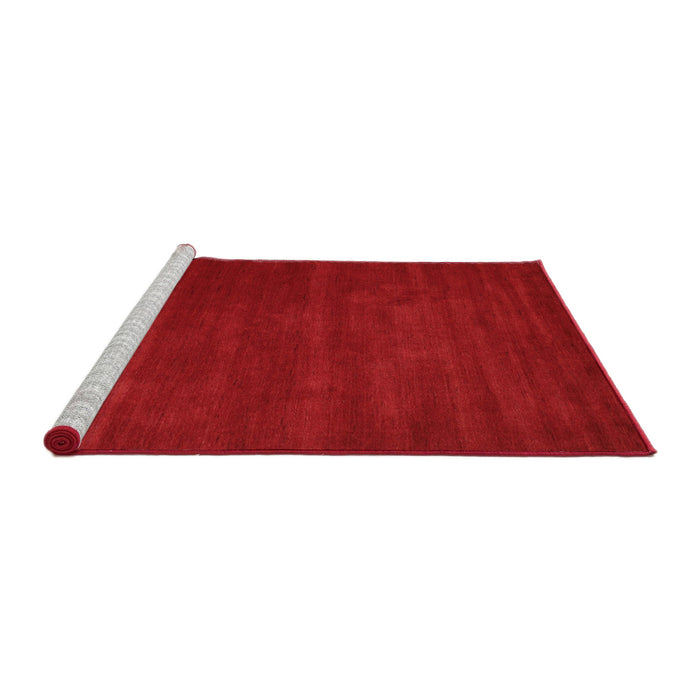 Serging Thickness of Machine Washable Contemporary Red Rug, wshcon119