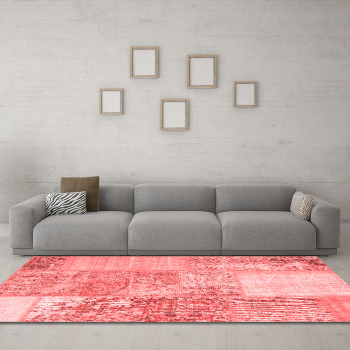 Transitional Red Washable Rugs