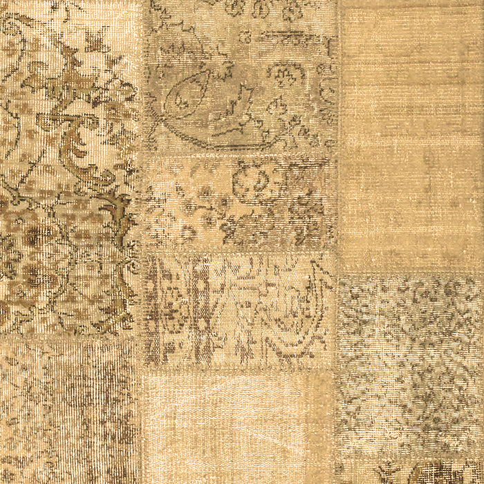 Machine Washable Patchwork Brown Transitional Rug, wshcon1190brn