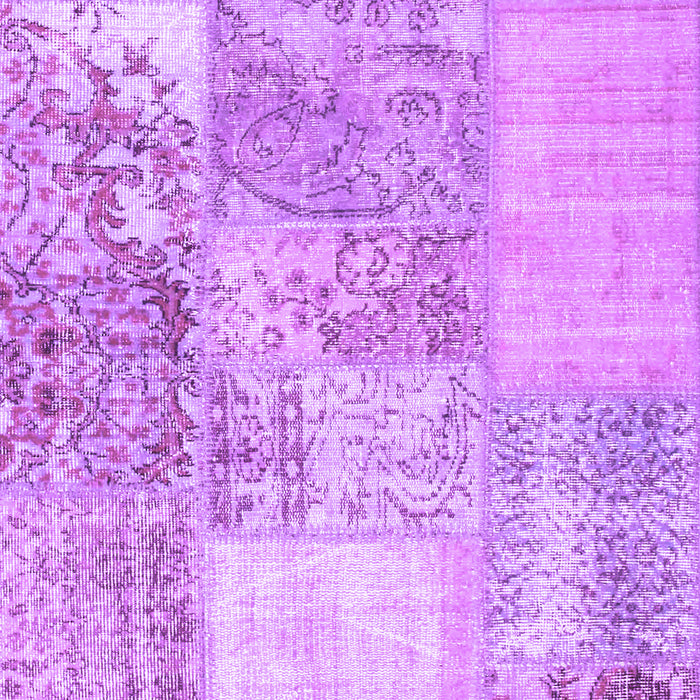 Machine Washable Patchwork Purple Transitional Area Rugs, wshcon1190pur