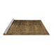 Sideview of Machine Washable Abstract Brown Contemporary Rug, wshcon1191brn