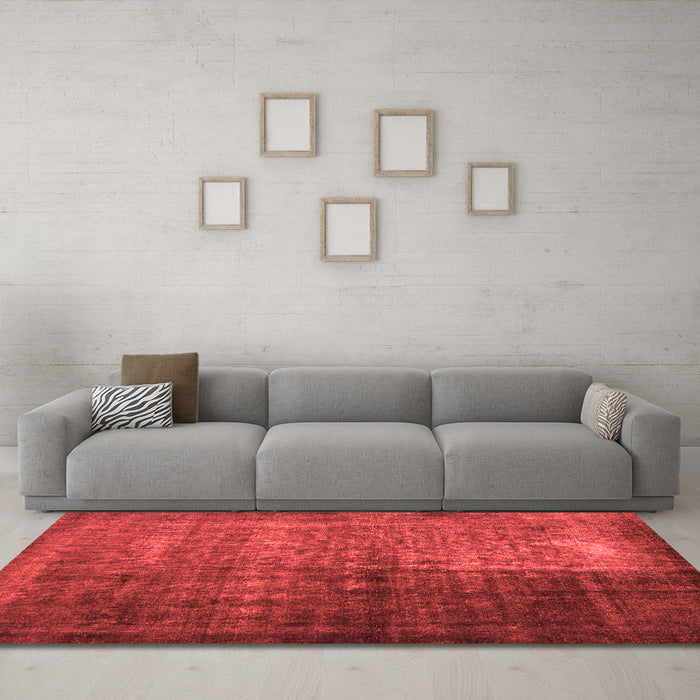 Contemporary Red Washable Rugs