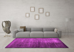Machine Washable Abstract Pink Contemporary Rug in a Living Room, wshcon1191pnk
