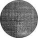 Square Abstract Gray Contemporary Rug, con1191gry