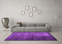 Machine Washable Abstract Purple Contemporary Rug, wshcon1191pur