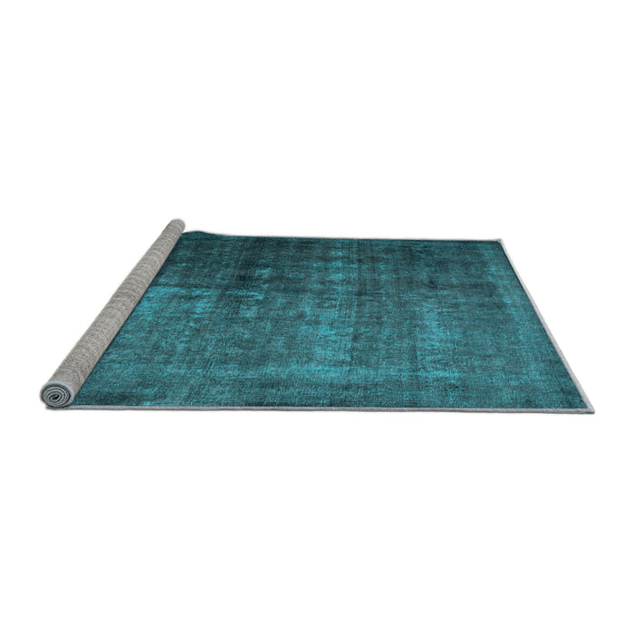 Sideview of Machine Washable Abstract Light Blue Contemporary Rug, wshcon1191lblu