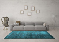 Machine Washable Abstract Light Blue Contemporary Rug, wshcon1191lblu