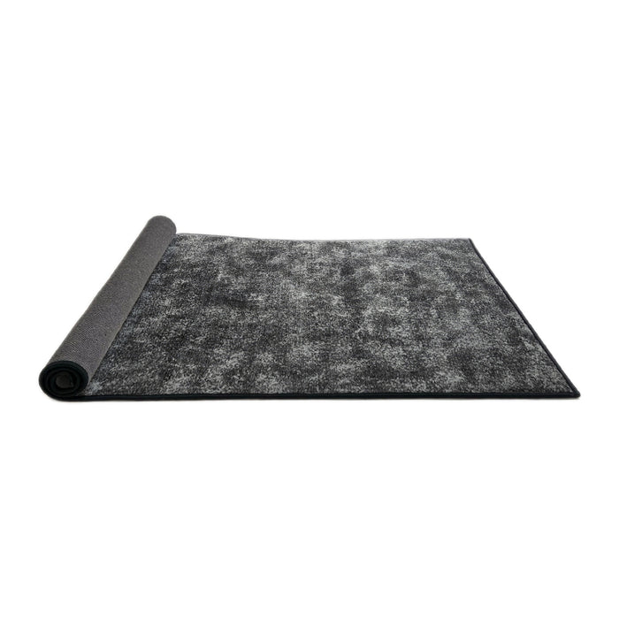 Thickness of Contemporary Gunmetal Gray Modern Rug, con1192
