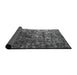 Thickness of Contemporary Gunmetal Gray Modern Rug, con1192