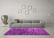 Machine Washable Abstract Pink Contemporary Rug in a Living Room, wshcon1192pnk