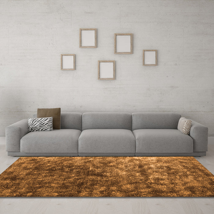 Machine Washable Abstract Orange Contemporary Area Rugs in a Living Room, wshcon1192org