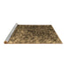 Sideview of Machine Washable Abstract Brown Contemporary Rug, wshcon1192brn