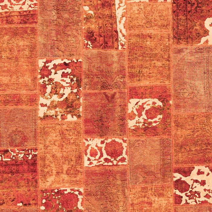 Patchwork Orange Transitional Rug, con1193org