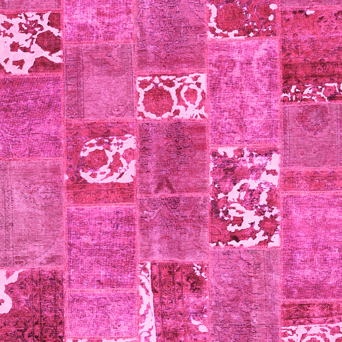 Patchwork Pink Transitional Rug, con1193pnk