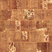 Square Patchwork Brown Transitional Rug, con1193brn